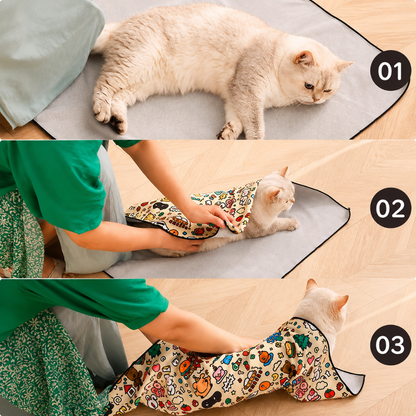 PatiÖdül™ Kendinden Yapışkanlı Kedi Bakım & Sakinleştirici Kundağı