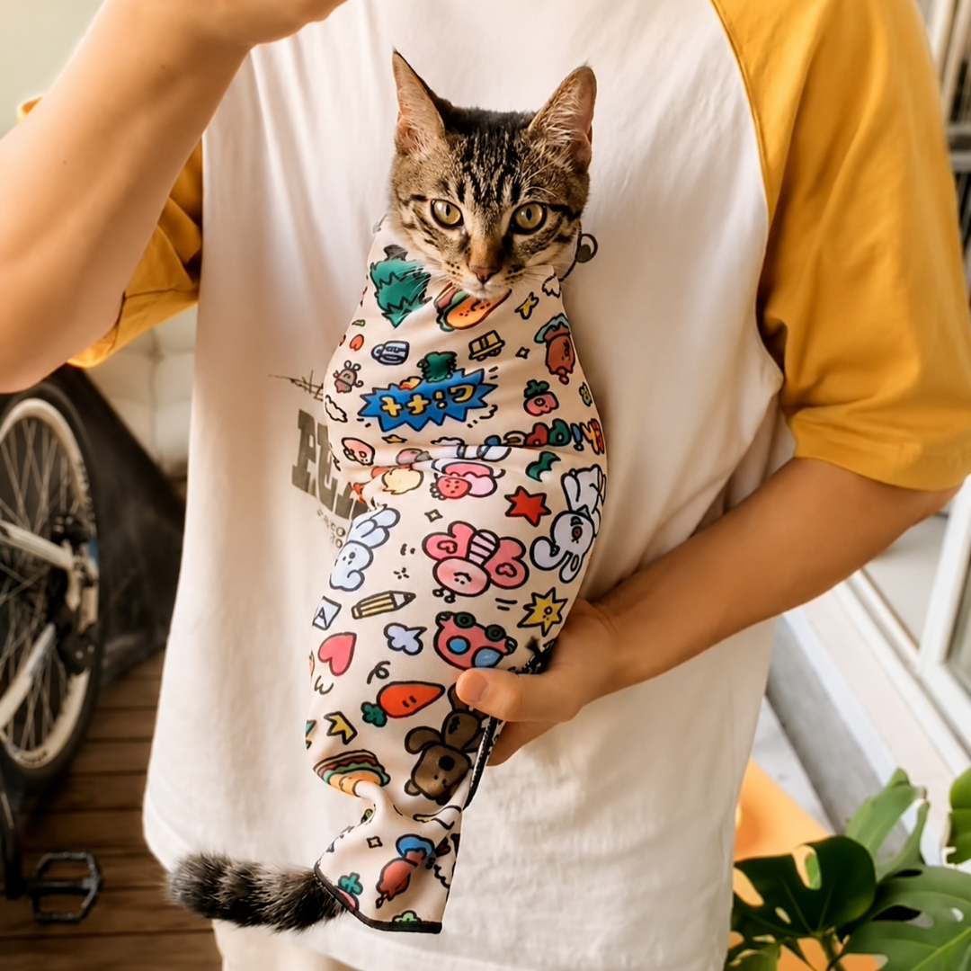 PatiÖdül™ Kendinden Yapışkanlı Kedi Bakım & Sakinleştirici Kundağı